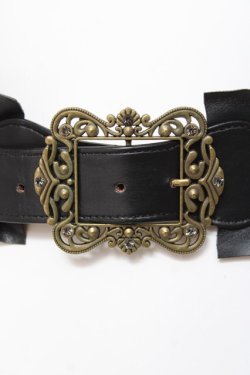 画像3: axes femme / クラシカルバックルベルト  黒 Y-26-01-31-019-AX-AC-SZ-ZY