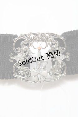 画像1: axes femme / 燭台モチーフゴムベルト  シルバー Y-26-01-31-020-AX-ZA-SZ-ZY