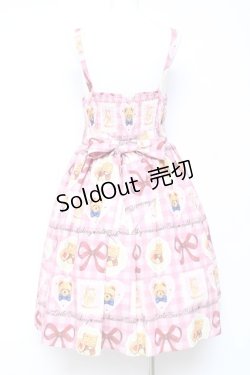 画像3: axes femme kawaii / ベアズベーカリー柄ジャンスカ M ピンク Y-26-01-31-104-AX-OP-SZ-ZY