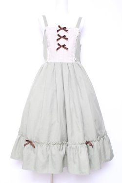 画像1: axes femme kawaii / クラシカルドールジャンスカ M グリーン Y-26-01-31-106-AX-OP-SZ-ZY