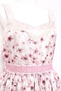 画像4: axes femme kawaii / 桜柄ジャンパースカート M ピンク Y-26-01-31-107-AX-OP-SZ-ZY