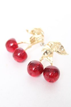 画像1: Liquem / KEITA MARUYAMA×Liquem チェリーピアス  レッド Y-26-01-31-002-LO-AC-SZ-ZY