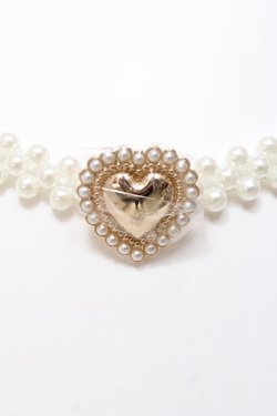 画像1: m petit by misako / TT*AMハートPLベルト  中白 Y-26-01-31-021-LO-ZA-SZ-ZY