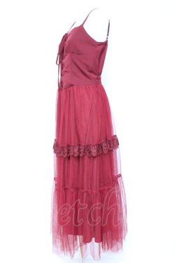 画像2: axes femme / コルセット風編上ジャンスカ F ワイン Y-26-01-31-108-AX-OP-SZ-ZY