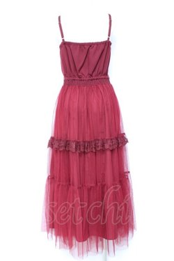 画像3: axes femme / コルセット風編上ジャンスカ F ワイン Y-26-01-31-108-AX-OP-SZ-ZY