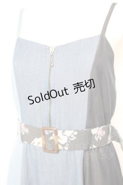 画像3: axes femme / パッチワークワンピース M 青 Y-26-01-31-109-AX-OP-SZ-ZY