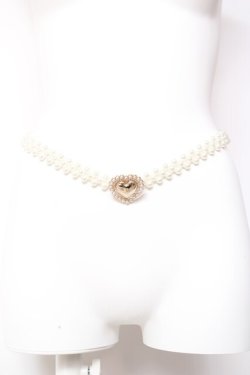 画像2: m petit by misako / TT*AMハートPLベルト  中白 Y-26-01-31-021-LO-ZA-SZ-ZY