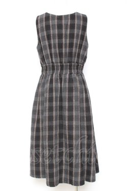 画像2: axes femme / シャギーチェックジャンスカ M 黒 Y-26-01-31-112-AX-OP-SZ-ZY