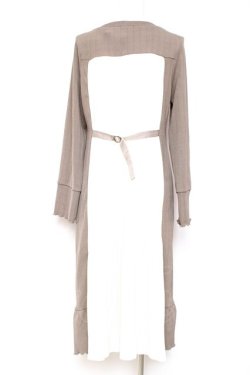 画像2: axes femme / 後ろプリーツロングカーディガン M 茶 Y-26-01-31-113-AX-TO-SZ-ZY