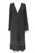 axes femme / 後ろプリーツロングカーディガン M 黒 Y-26-01-31-114-AX-TO-SZ-ZY
