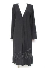 画像1: axes femme / 後ろプリーツロングカーディガン M 黒 Y-26-01-31-114-AX-TO-SZ-ZT070 (1)