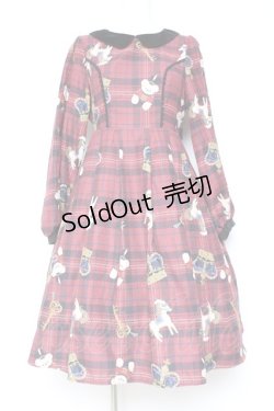 画像1: axes femme kawaii / ロンドントイズワンピース M ワイン Y-26-01-31-118-AX-OP-SZ-ZT0214D