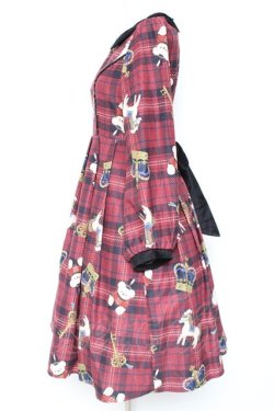 画像2: axes femme kawaii / ロンドントイズワンピース M ワイン Y-26-01-31-118-AX-OP-SZ-ZY
