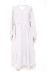画像1: axes femme POETIQUE / チョーカーデザインロングワンピース M ラベンダー Y-26-01-31-120-AX-OP-SZ-ZI (1)