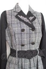 画像3: axes femme POETIQUE / 襟刺繍ドッキングワンピース M 黒 Y-26-01-31-122-AX-OP-SZ-ZH (3)