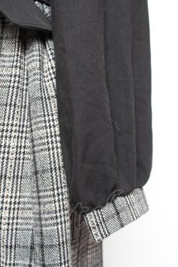 画像4: axes femme POETIQUE / 襟刺繍ドッキングワンピース M 黒 Y-26-01-31-122-AX-OP-SZ-ZY