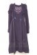 画像1: axes femme POETIQUE / フロント刺繍長袖ワンピ M 紫 Y-26-01-31-123-AX-OP-SZ-ZY (1)