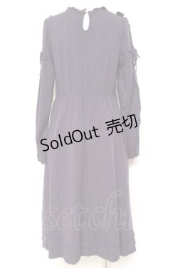 画像2: axes femme POETIQUE / フロント刺繍長袖ワンピ M 紫 Y-26-01-31-123-AX-OP-SZ-ZY