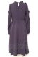 画像2: axes femme POETIQUE / フロント刺繍長袖ワンピ M 紫 Y-26-01-31-123-AX-OP-SZ-ZY (2)