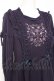 画像3: axes femme POETIQUE / フロント刺繍長袖ワンピ M 紫 Y-26-01-31-123-AX-OP-SZ-ZY (3)