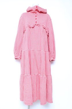 画像1: Candy Stripper / HOLIDAY GINGHAM CHECK TIERED ワンピース 2 レッド Y-26-01-31-127-PU-OP-SZ-ZY
