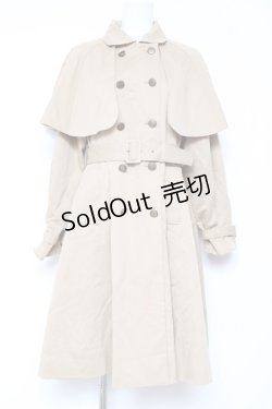 画像1: F i.n.t / ケープ付きフレアーワンピースコート F ベージュ Y-26-01-31-129-CA-CO-SZ-ZI