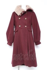 画像1: axes femme POETIQUE / アシメナポレオンロングコート M ワイン Y-26-01-31-130-AX-CO-SZ-ZTC070 (1)