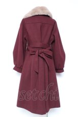 画像2: axes femme POETIQUE / アシメナポレオンロングコート M ワイン Y-26-01-31-130-AX-CO-SZ-ZTC070 (2)