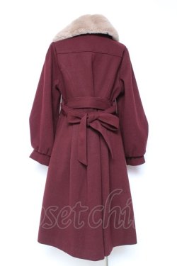 画像2: axes femme POETIQUE / アシメナポレオンロングコート M ワイン Y-26-01-31-130-AX-CO-SZ-ZT0203F