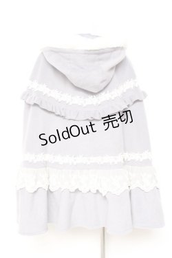 画像3: axes femme kawaii / ローズフリルケープコート M サックス Y-26-01-31-131-AX-CO-SZ-ZTC071
