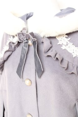 画像4: axes femme kawaii / ローズフリルケープコート M サックス Y-26-01-31-131-AX-CO-SZ-ZT0203F