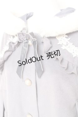 画像4: axes femme kawaii / ローズフリルケープコート M サックス Y-26-01-31-131-AX-CO-SZ-ZTC071