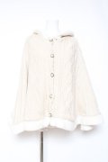 axes femme / 裏ボアニットポンチョ M 生成り Y-26-01-31-133-AX-TO-SZ-ZY