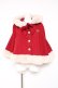 画像1: axes femme kawaii / リボン柄刺繍ケープ M 赤 Y-26-01-31-134-AX-JA-SZ-ZY (1)