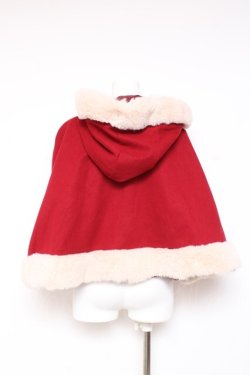 画像2: axes femme kawaii / リボン柄刺繍ケープ M 赤 Y-26-01-31-134-AX-JA-SZ-ZY