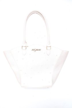 画像1: axes femme kawaii / パールシェルトートバッグ  生成り Y-26-01-31-025-AX-BG-SZ-ZY