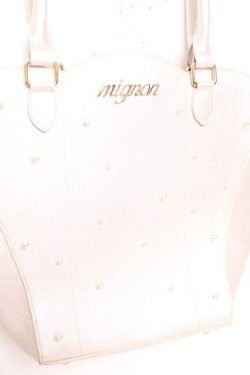 画像2: axes femme kawaii / パールシェルトートバッグ  生成り Y-26-01-31-025-AX-BG-SZ-ZY