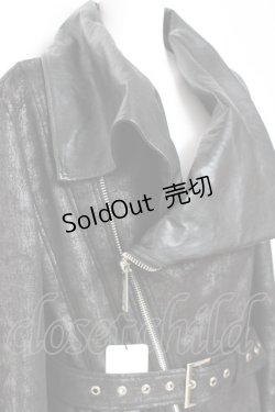 画像5: BUFFALO BOBS / MICHELANGIOLO ドレープネック コート 1-2 ブラック Y-26-01-31-136-PU-CO-SZ-ZY