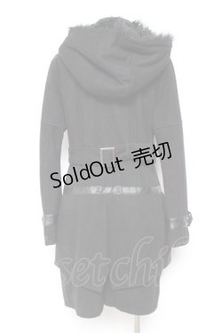 画像3: SEX POT ReVeNGe / ファーフードベルトデザインコート M 黒 Y-26-01-31-137-SP-CO-SZ-ZY