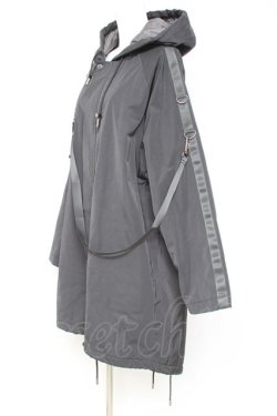 画像2: Deorart / ベルトカスタムデザイン中綿ロングモッズコート M 黒 Y-26-01-31-138-PU-CO-SZ-ZT0203F