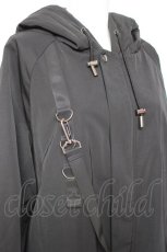 画像4: Deorart / ベルトカスタムデザイン中綿ロングモッズコート M 黒 Y-26-01-31-138-PU-CO-SZ-ZTC070 (4)