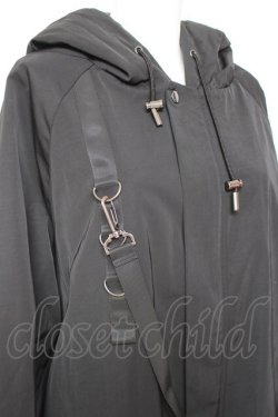 画像4: Deorart / ベルトカスタムデザイン中綿ロングモッズコート M 黒 Y-26-01-31-138-PU-CO-SZ-ZT0203F