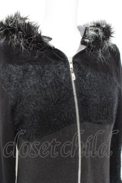 画像5: Sixh / ファーフード切替ロングパーカー  黒 Y-26-01-31-139-HN-TO-SZ-ZT0203F