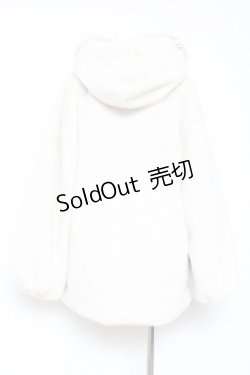 画像2: merry jenny / フリルフードフェイクファージャケット F アイボリー Y-26-01-31-141-LO-CO-SZ-ZTC071