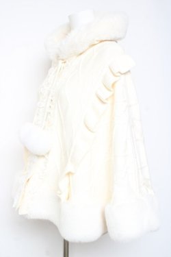 画像2: Ank Rouge / うさちゃんニットポンチョ M オフホワイト Y-26-01-31-145-CA-CO-SZ-ZY