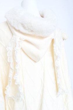 画像4: Ank Rouge / うさちゃんニットポンチョ M オフホワイト Y-26-01-31-145-CA-CO-SZ-ZY