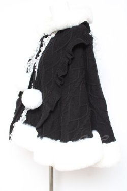 画像2: Ank Rouge / うさちゃんニットポンチョ M 黒 Y-26-01-31-146-CA-CO-SZ-ZY