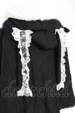 画像4: Ank Rouge / うさちゃんニットポンチョ M 黒 Y-26-01-31-146-CA-CO-SZ-ZY