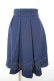 画像1: F&A / ダブル釦ボックスプリーツスカート F ネイビー Y-26-01-31-148-LO-SK-SZ-ZY (1)