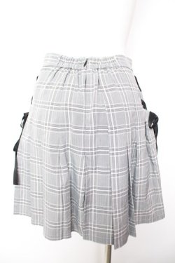 画像2: Ank Rouge / サイドスピンドルチェックプリーツスカート M グレー Y-26-01-31-151-CA-SK-SZ-ZY